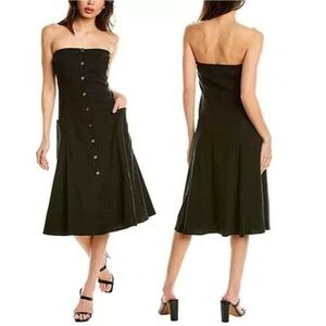 Theory black Kayleigh eco crunch dress size 4